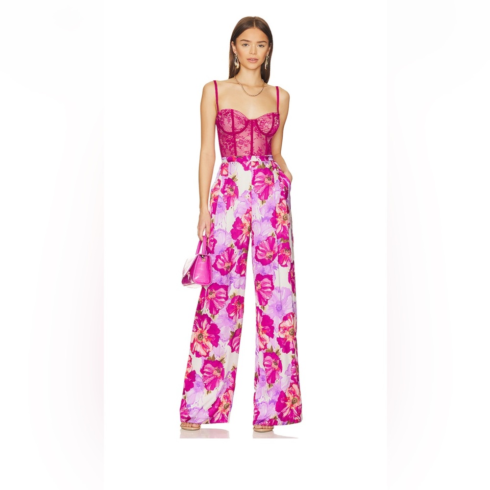 Katie May Pink Floral Jumpsuit